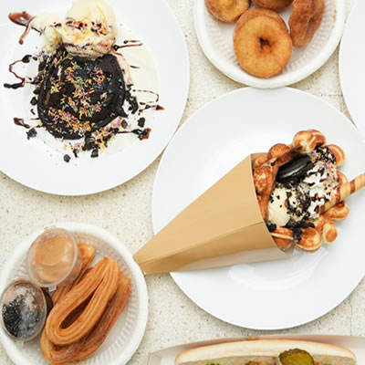 Spanish churros served in London donut shop
